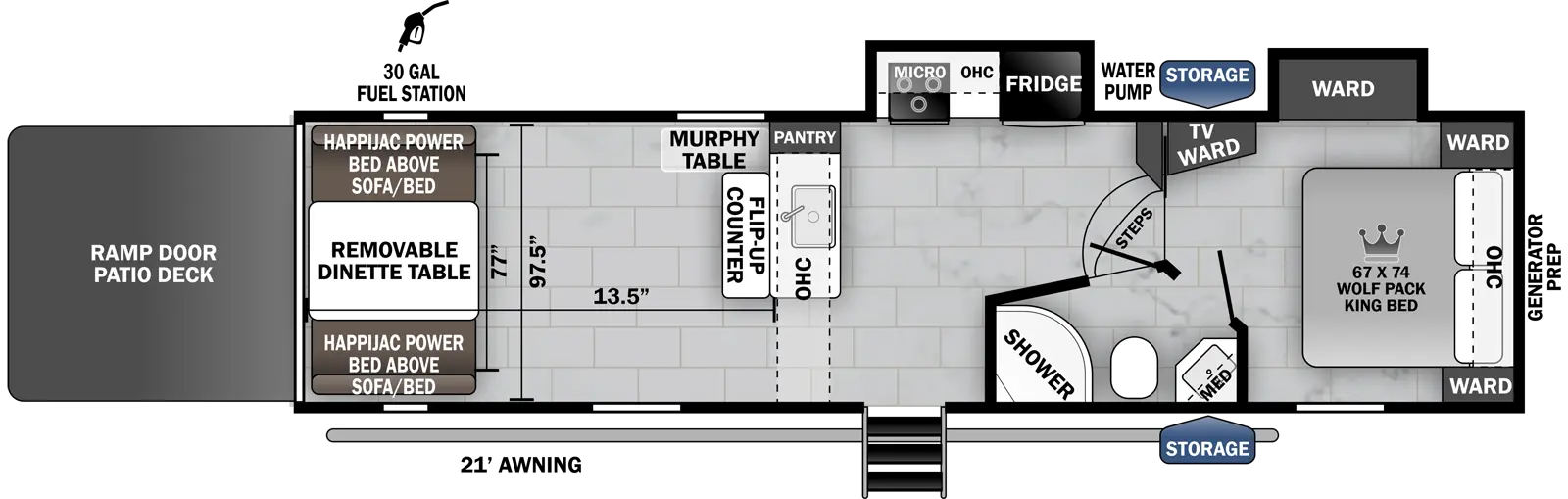 Wolf Pack 320PACK13.5 Floorplan